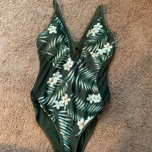 Floral one piece swimsuit